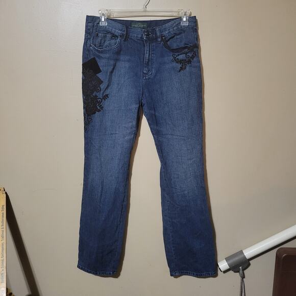 Lauren Ralph Lauren Straight Leg Blue Classic Straight Jeans Embezzled •12 - Picture 1 of 9